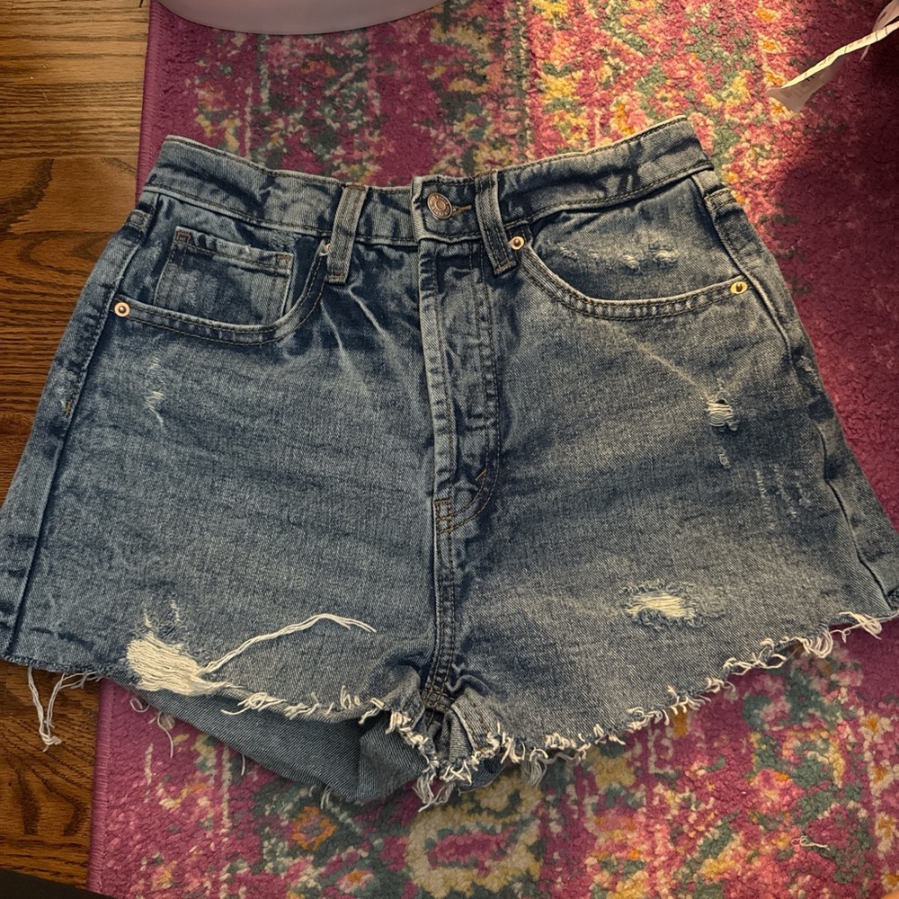 Wild Fable Blue Distressed Jean Shorts